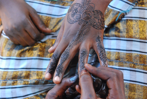 Ritual tattoos during the wedding