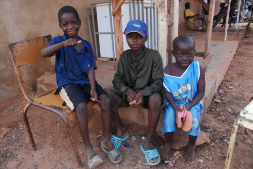 Kids playing on the streets of Ouagadogou